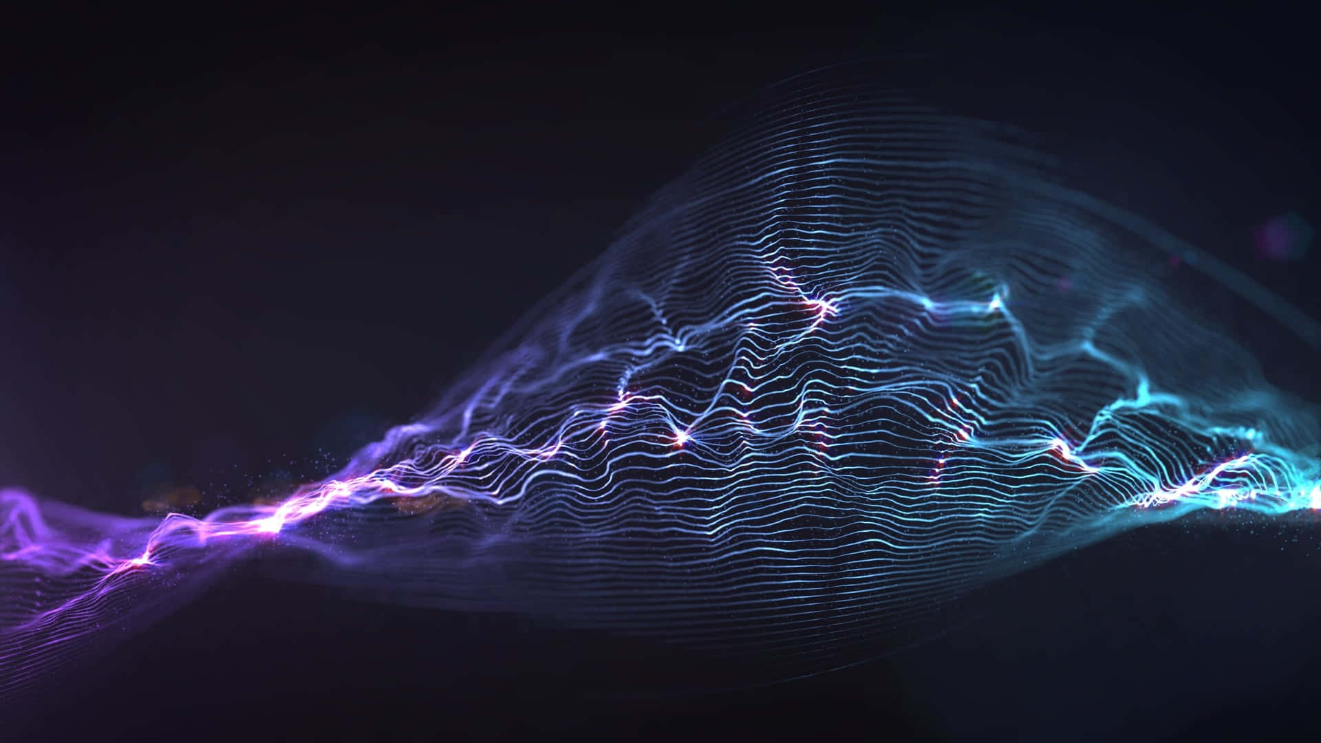 Electric Currents In A Wave Pattern Wallpaper