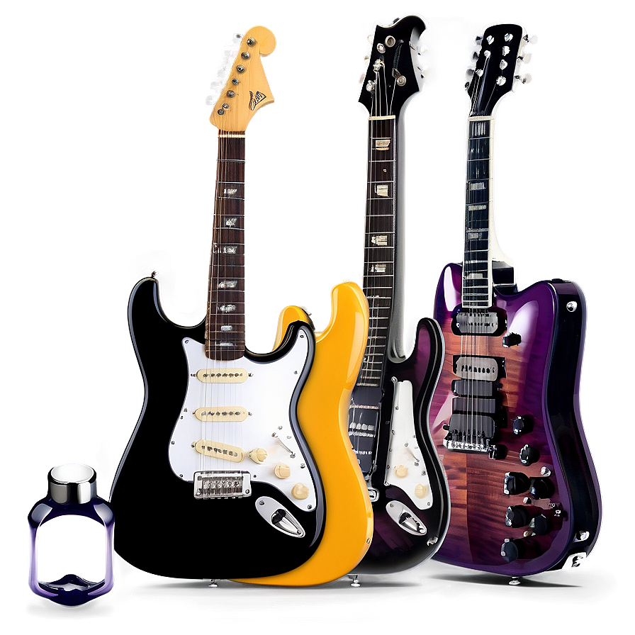 Electric Guitar And Pedals Png Gfl79 PNG
