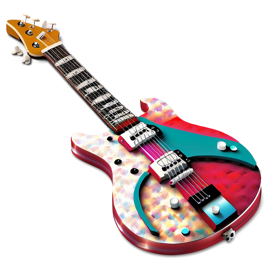 Electric Guitar Artwork Png 05252024 PNG