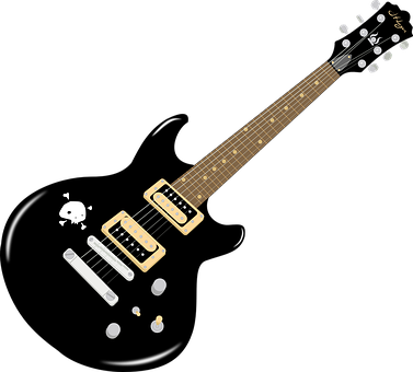 Electric Guitar Cosmic Background PNG