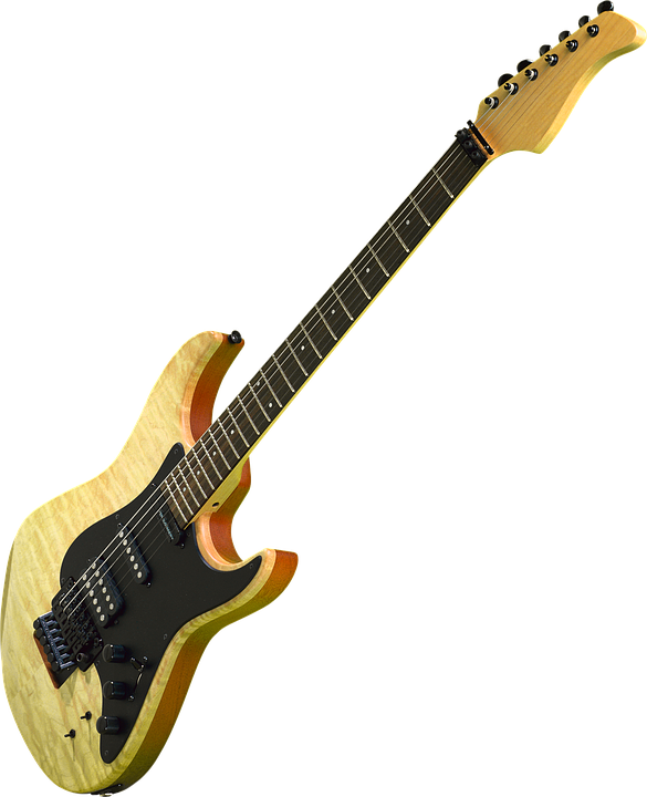 Electric Guitar Flame Maple Finish PNG