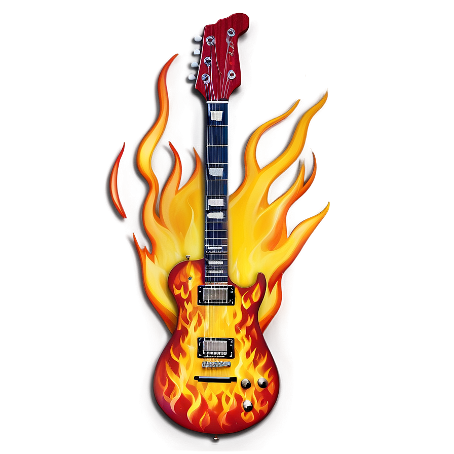 Electric Guitar Flames Png 8 PNG