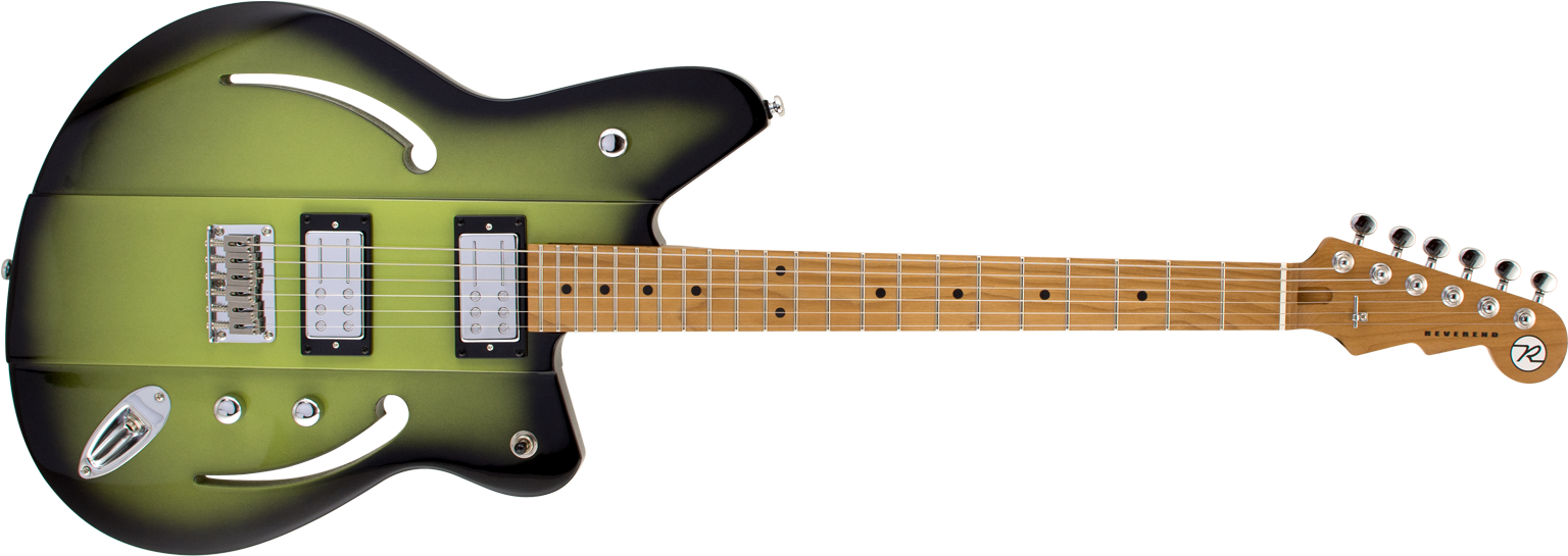 Electric Guitar Green Finish PNG