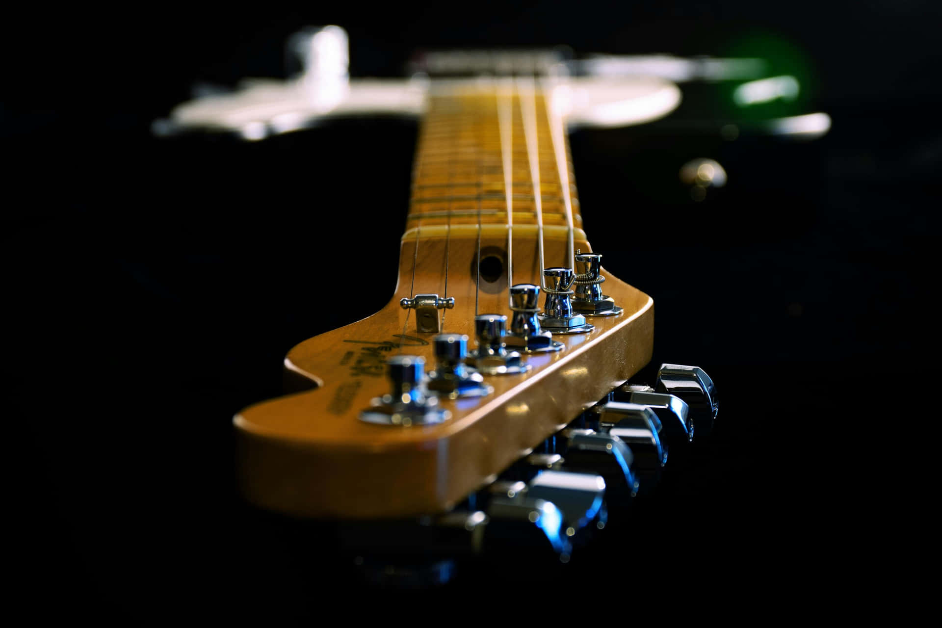 Electric Guitar Headstock Closeup Wallpaper