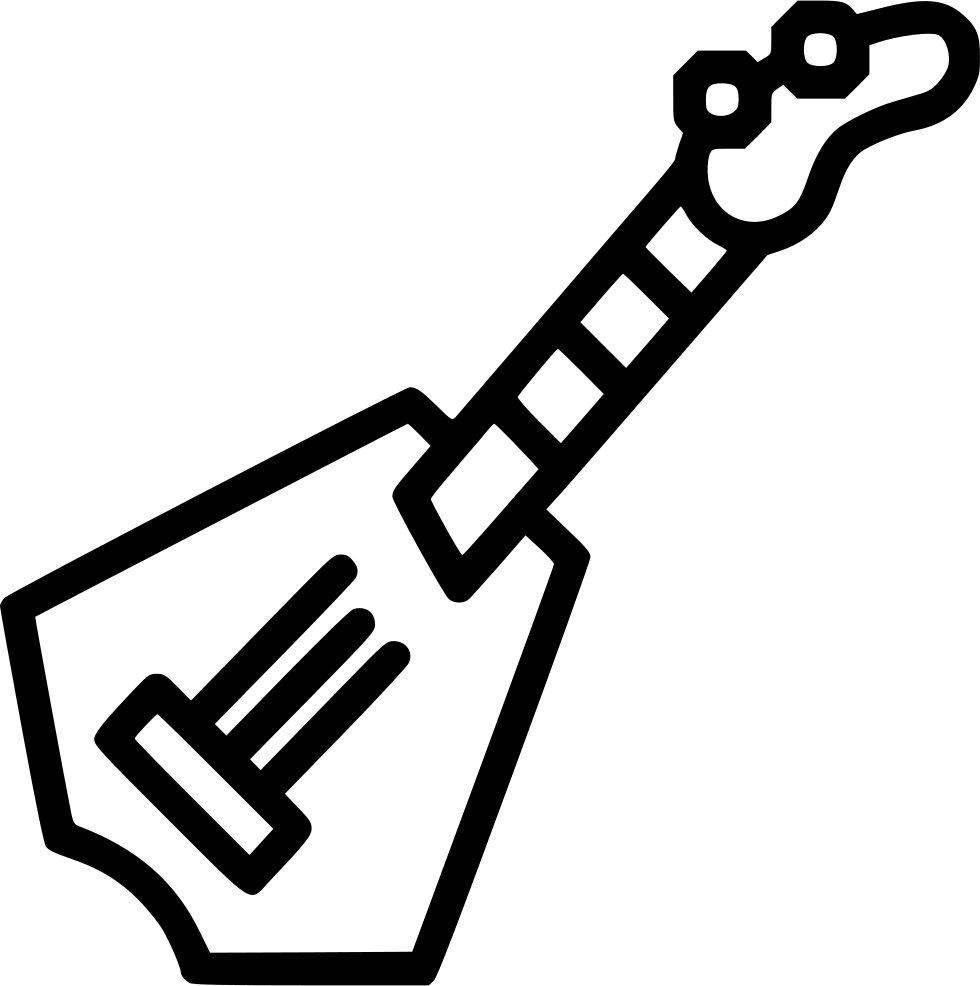 Electric Guitar Icon Silhouette PNG