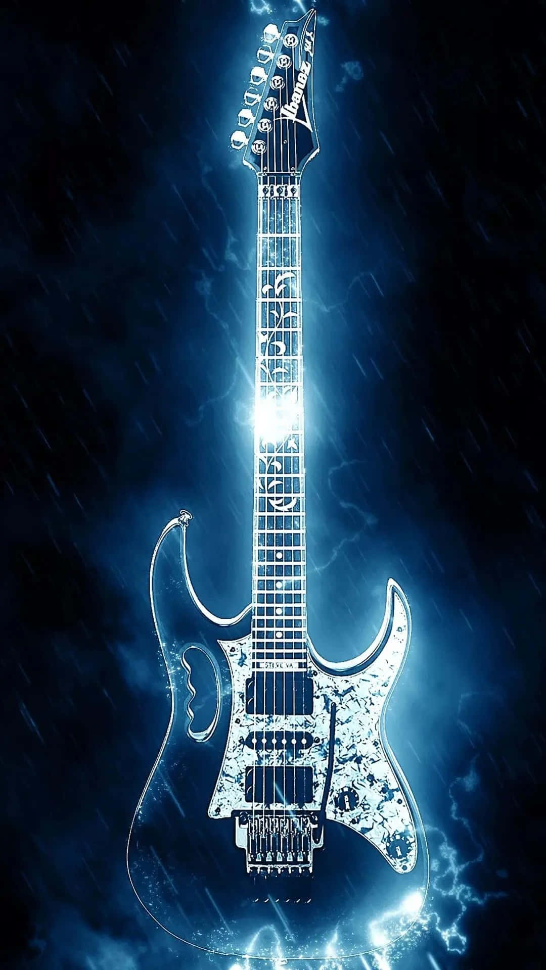 Electric Guitar Lightning Backdrop Wallpaper