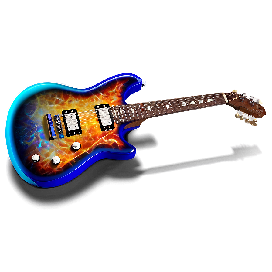 Electric Guitar On Fire Png Qbe PNG