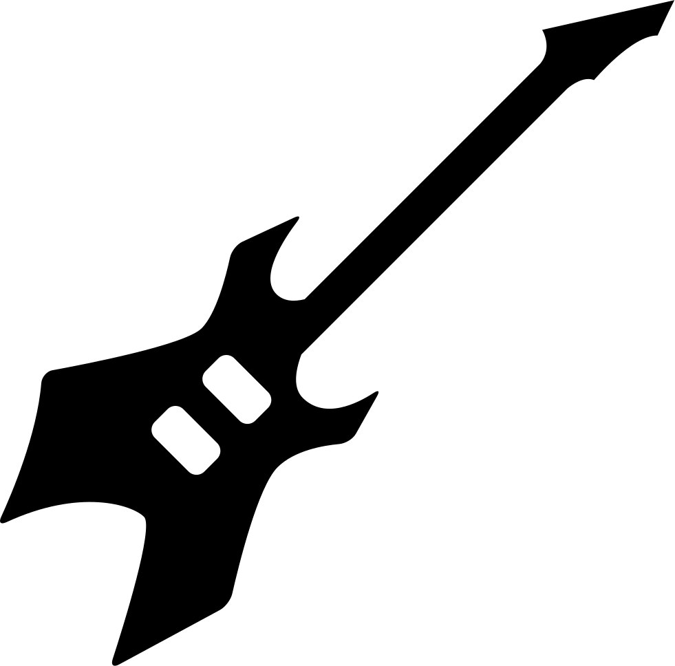 Electric Guitar Silhouette Graphic PNG