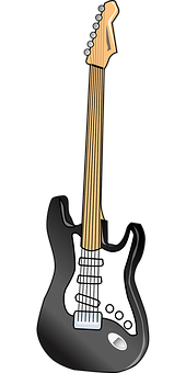 Electric Guitar Vector Illustration PNG