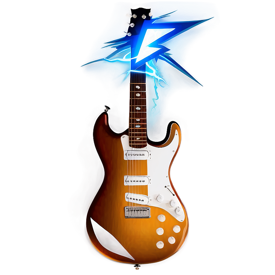 Electric Guitar With Lightning Png Wmx PNG