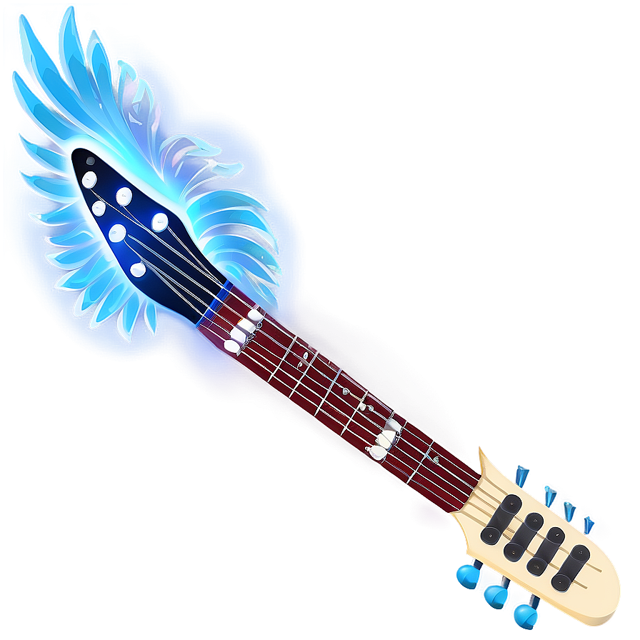Electric Guitar With Wings Png Qub53 PNG