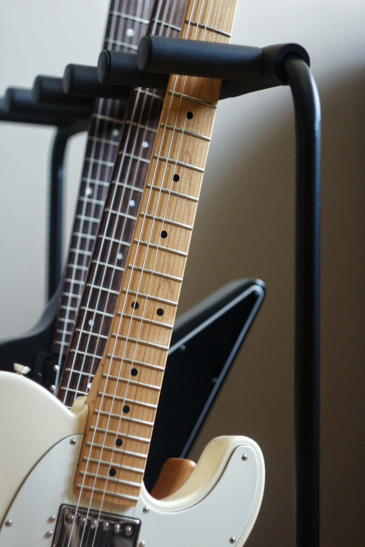 Electric Guitaron Stand Rock Aesthetic.jpg Wallpaper