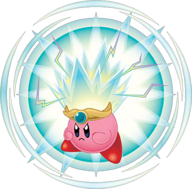 Electric Kirby Power Up PNG
