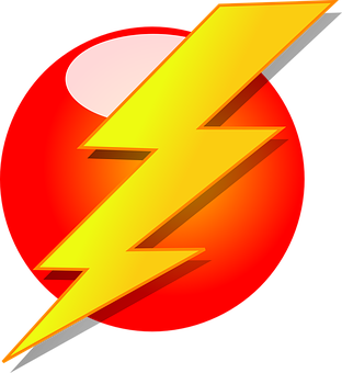 Electric Lightning Bolt Icon PNG