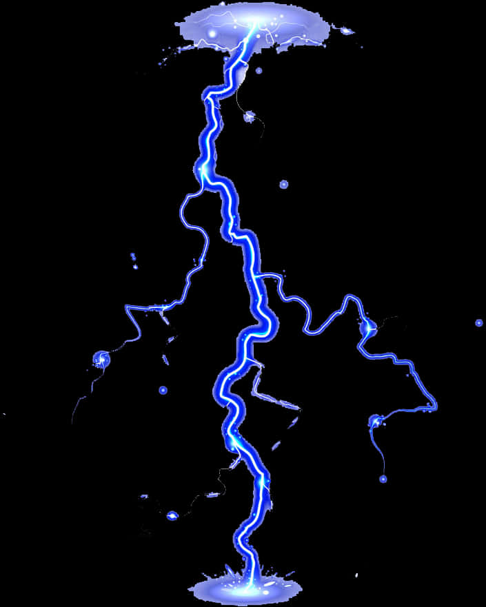 Electric Lightning Strike Illustration PNG