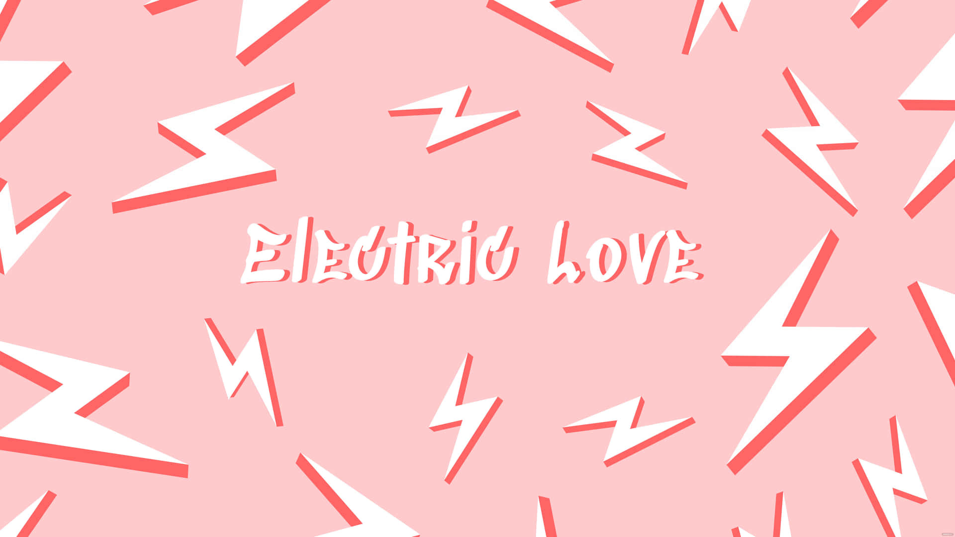 Electric Love Graphic Design Wallpaper