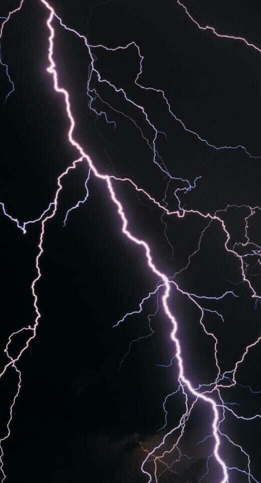 Electric Night Sky Lightning Wallpaper