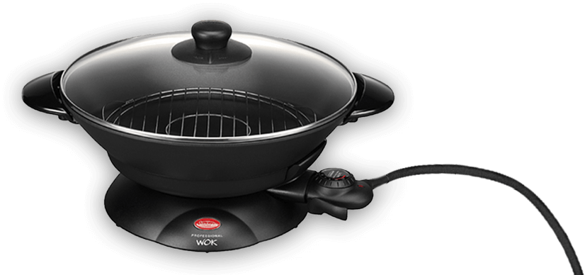Electric Nonstick Wokwith Lid PNG