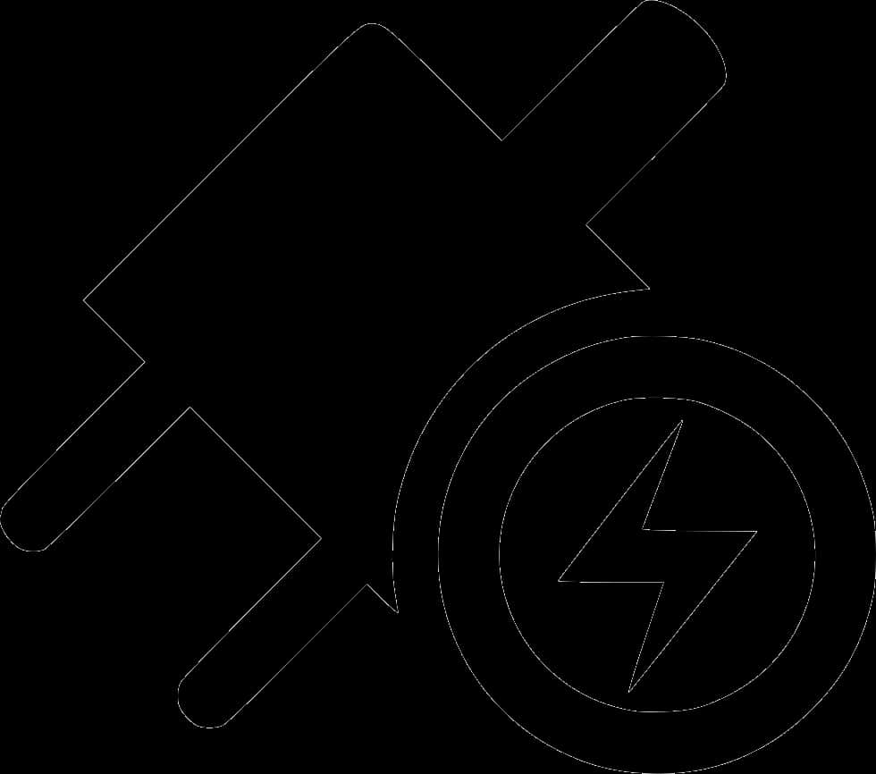Electric Plugand Lightning Symbol PNG