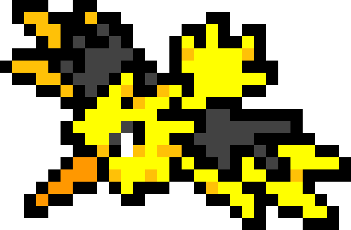 Electric Pokemon Pixel Art PNG