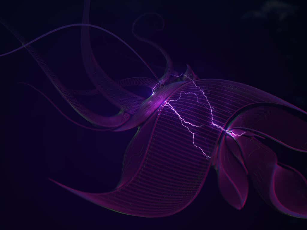 Electric Purple Jellyfish Art Wallpaper