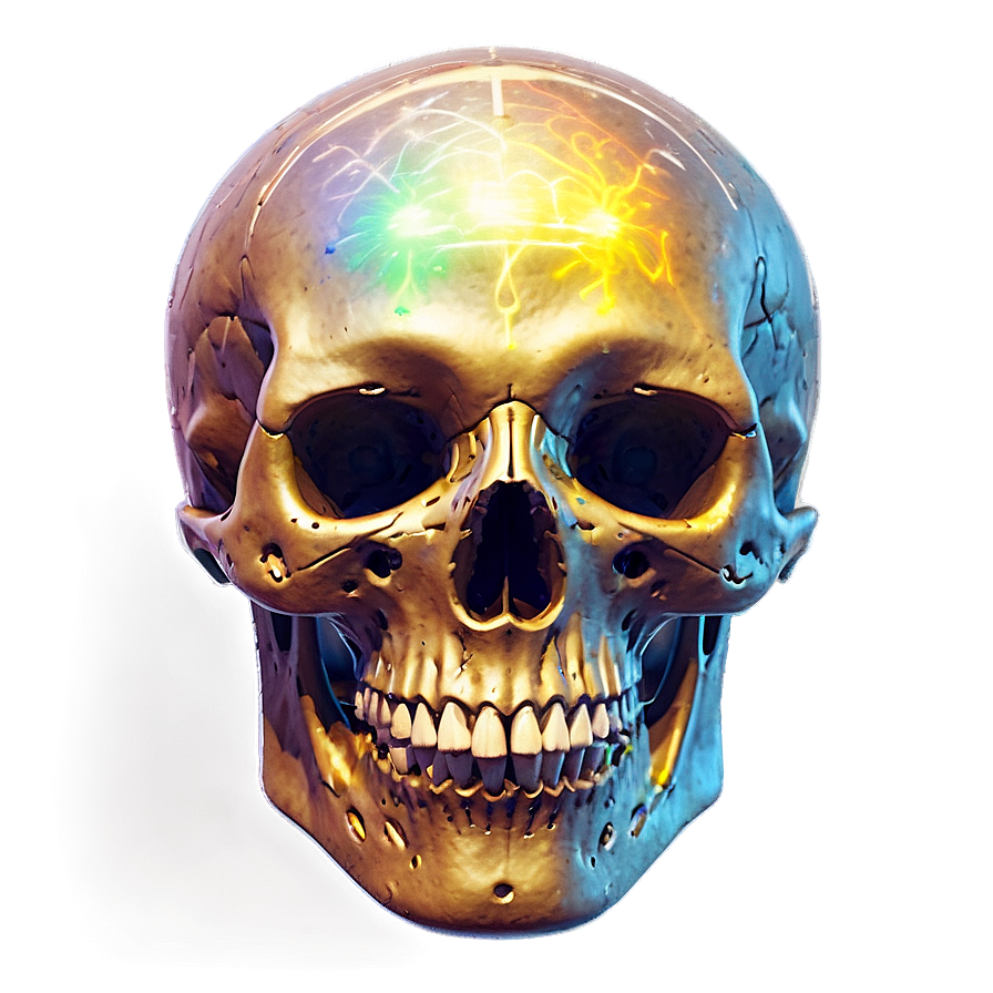 Electric Skull Visualization Png D PNG