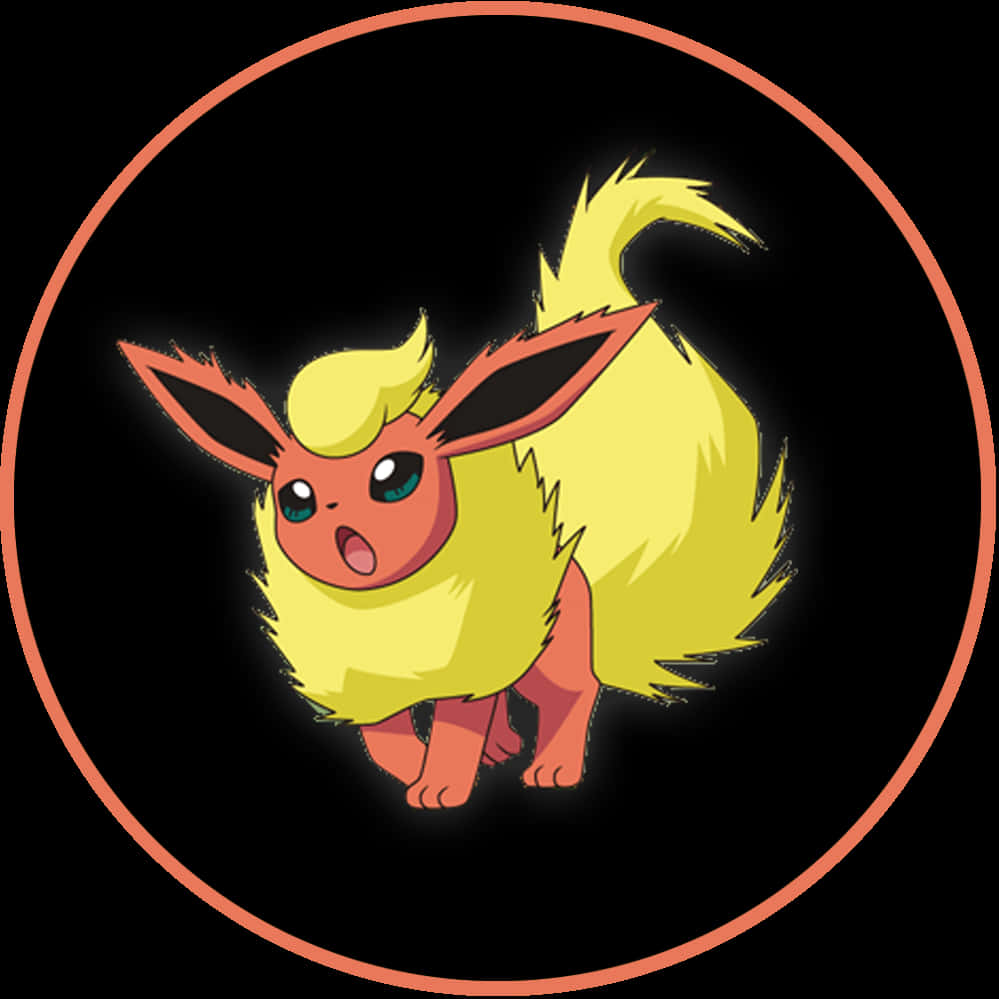 Electric Type Pokemon Flareon PNG