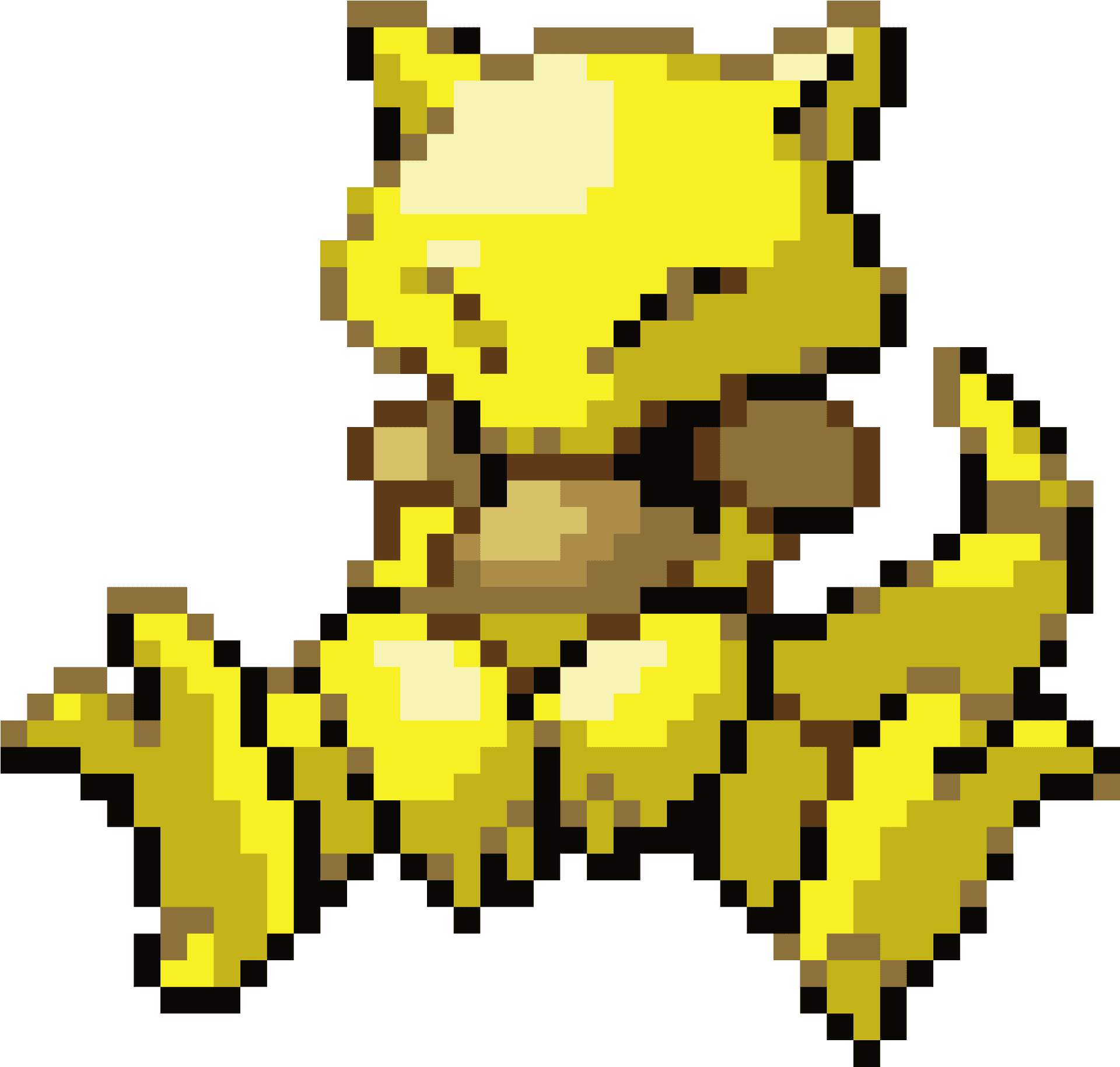 Electric Type_ Pixel_ Art_ Creature PNG