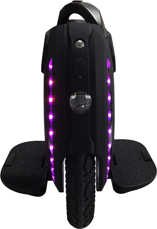 Electric Unicyclewith Purple Lights PNG