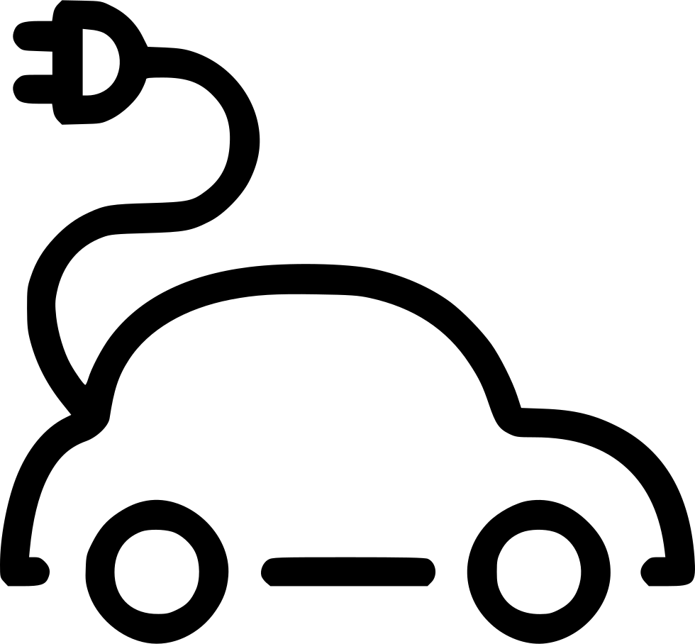 Electric Vehicle Outline Icon PNG