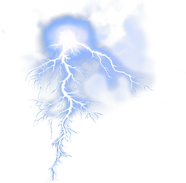 Electric_ Blue_ Lightning_ Display PNG