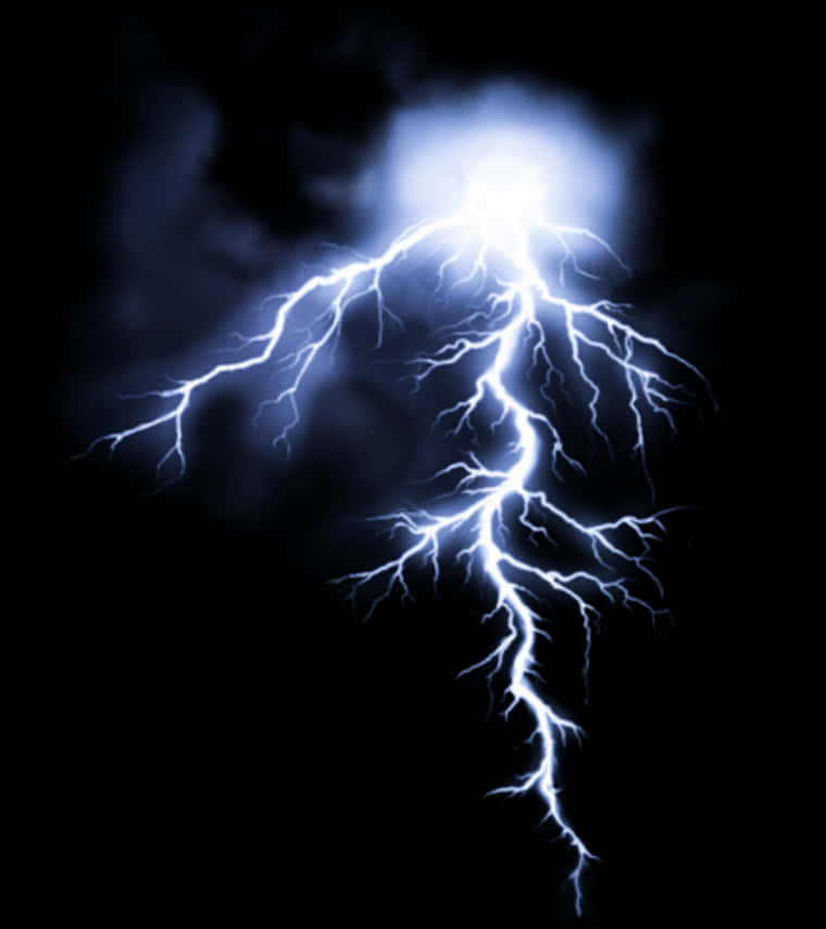 Electric_ Lightning_ Strike_ Blue_ Background PNG