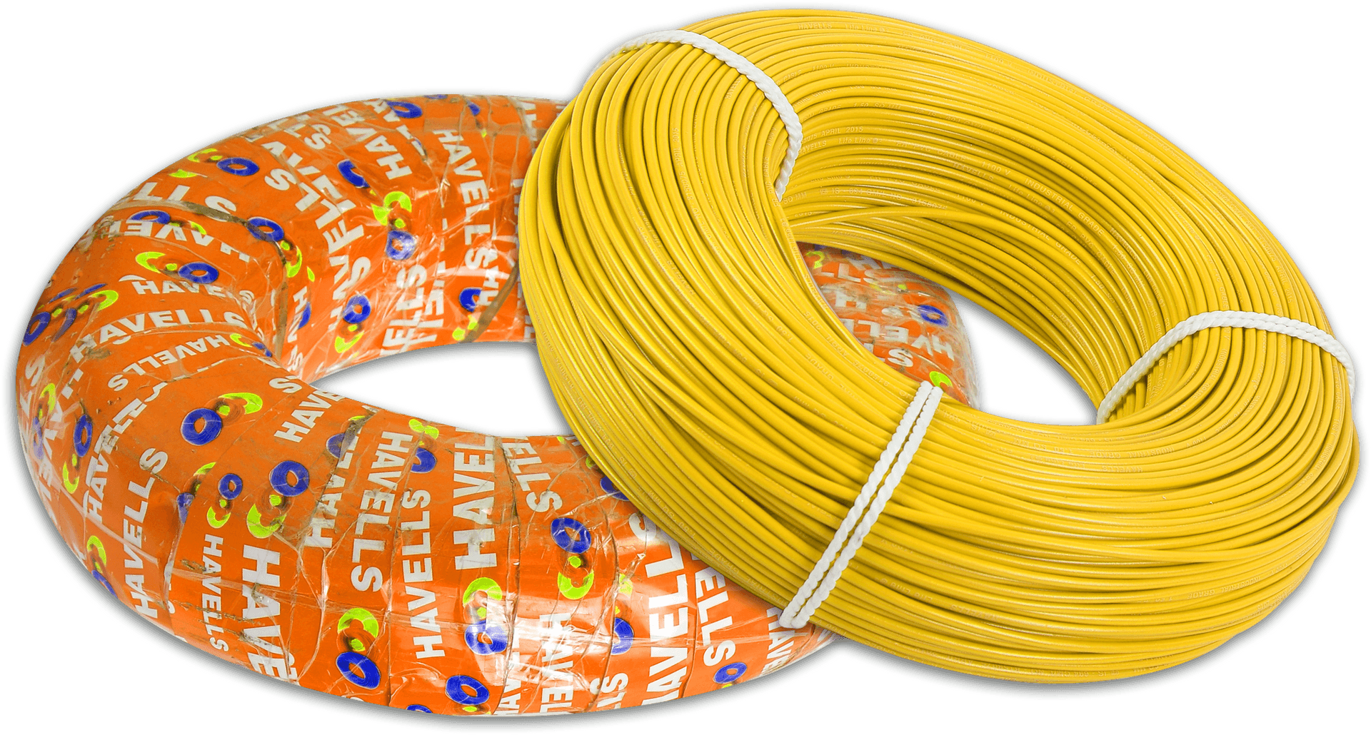 Electrical Cable Coils Yellow Wires.png PNG