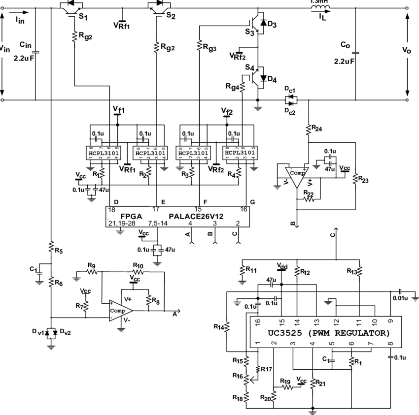 Electrical Chopper Circuit Diagram PNG