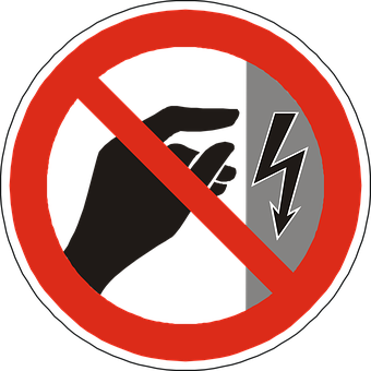 Electrical Hazard Prohibited Sign PNG