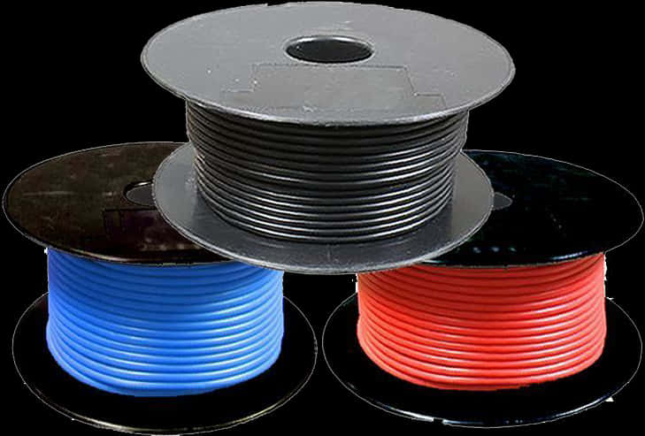 Electrical Wire Spools Color Coded PNG