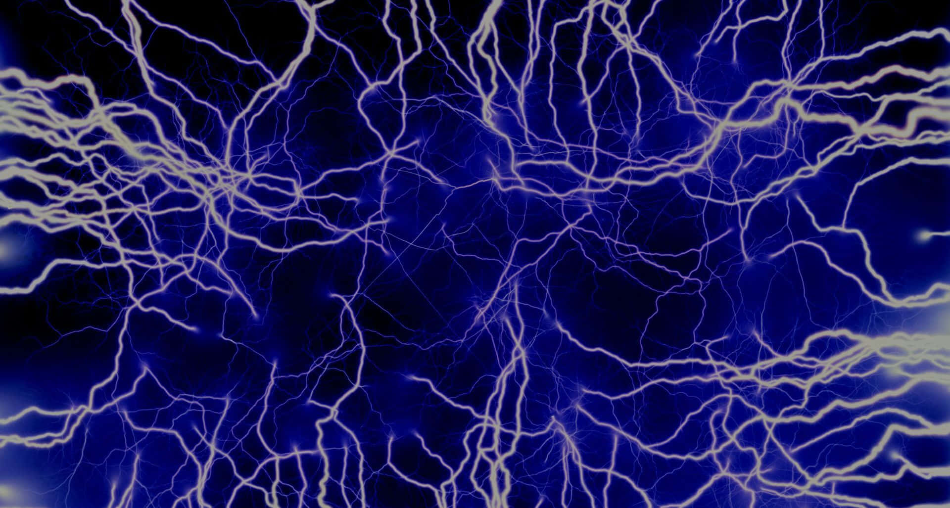 Wunderschöneelektrisch Blaue Funken Bilden Eine Faszinierende Darstellung.