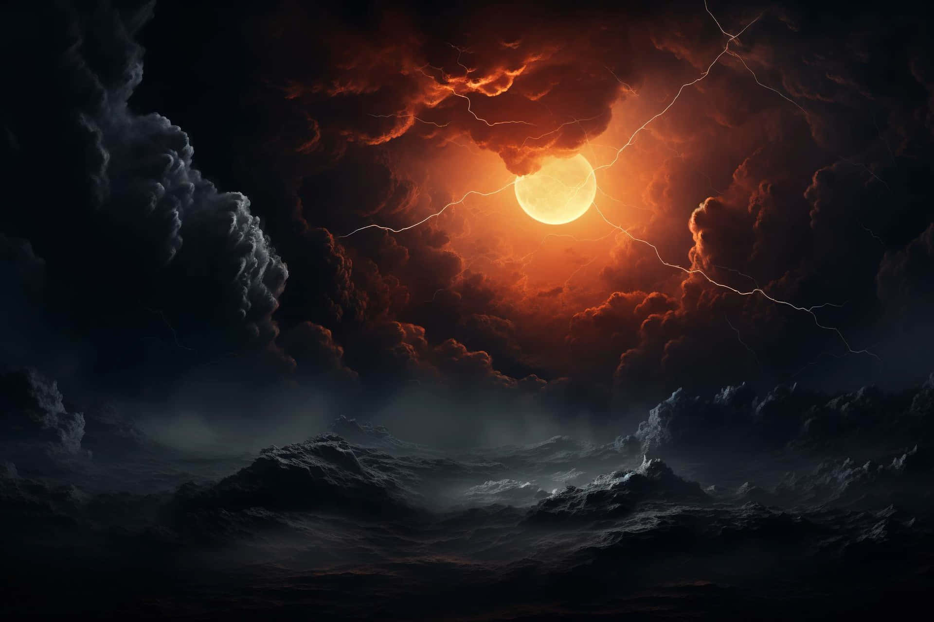 Electrifying_ Night_ Sky_ Moon Wallpaper