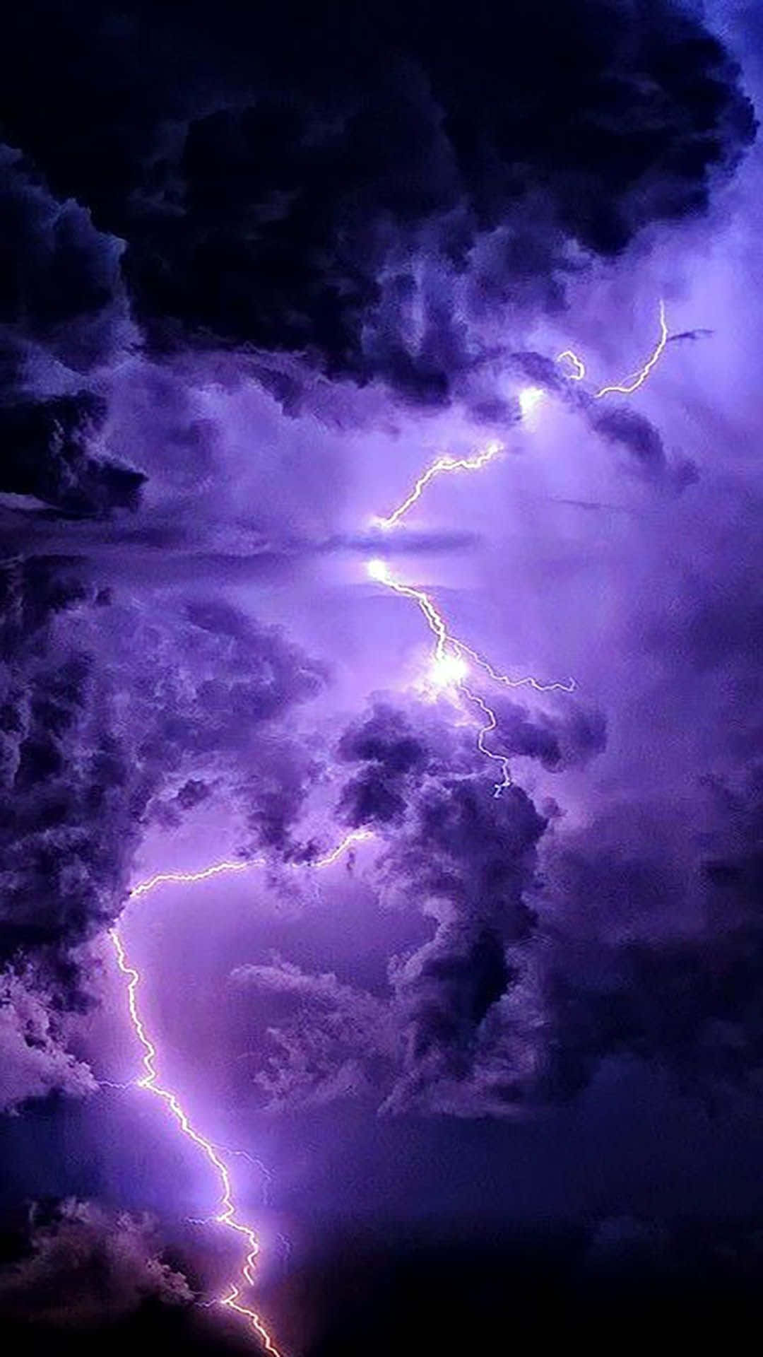 Electrifying Purple Lightning Sky