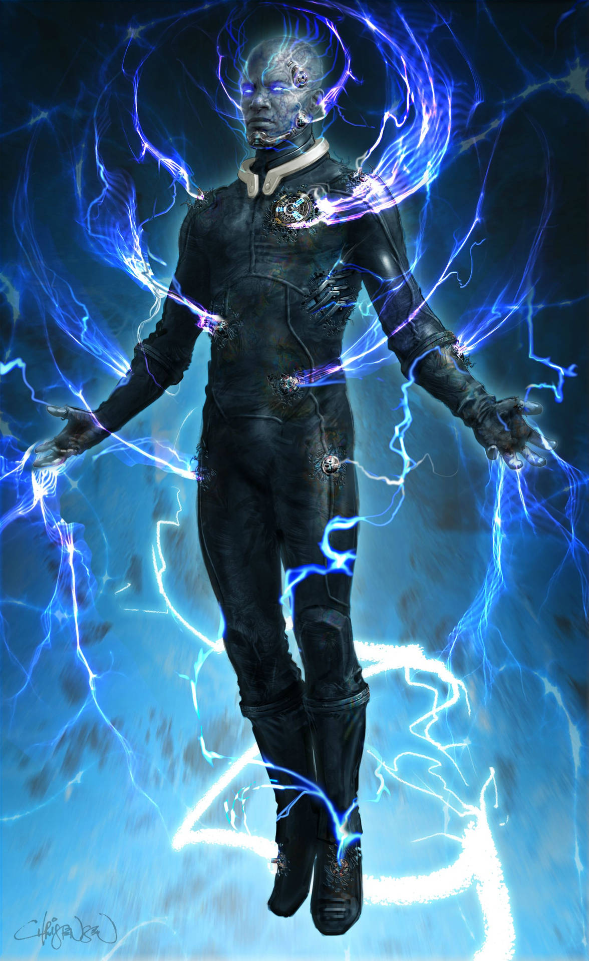 Actor Jamie Foxx as Electro in The Amazing Spider-Man 2 Wallpaper