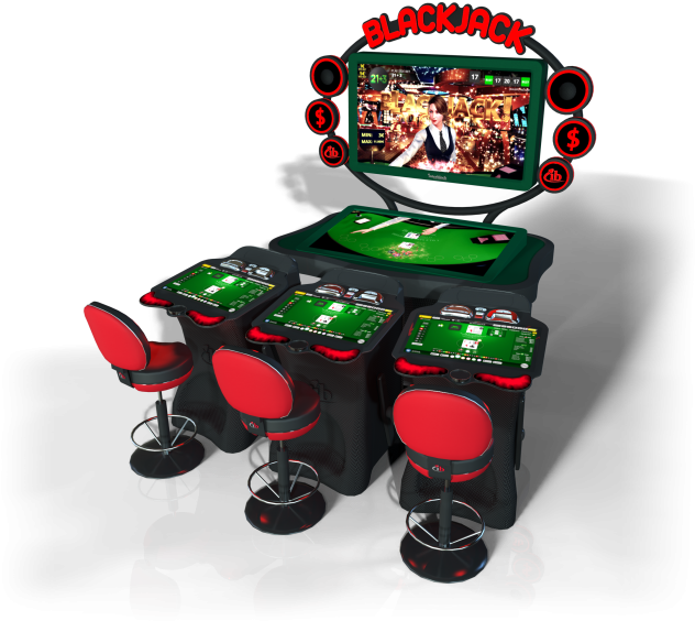 Electronic Blackjack Station Setup PNG