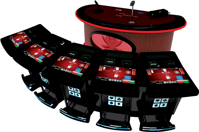 Electronic Blackjack Table Setup PNG