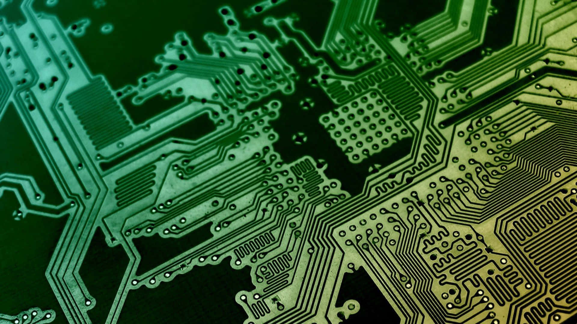 Various electronic components on a circuit board Wallpaper