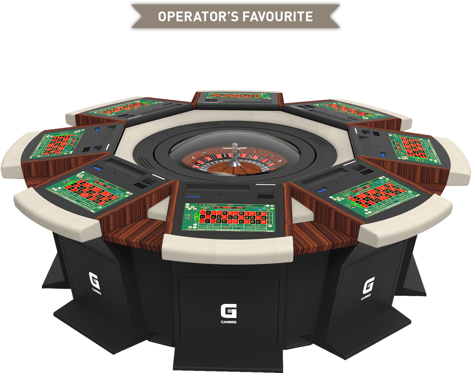 Electronic Roulette Table Setup PNG