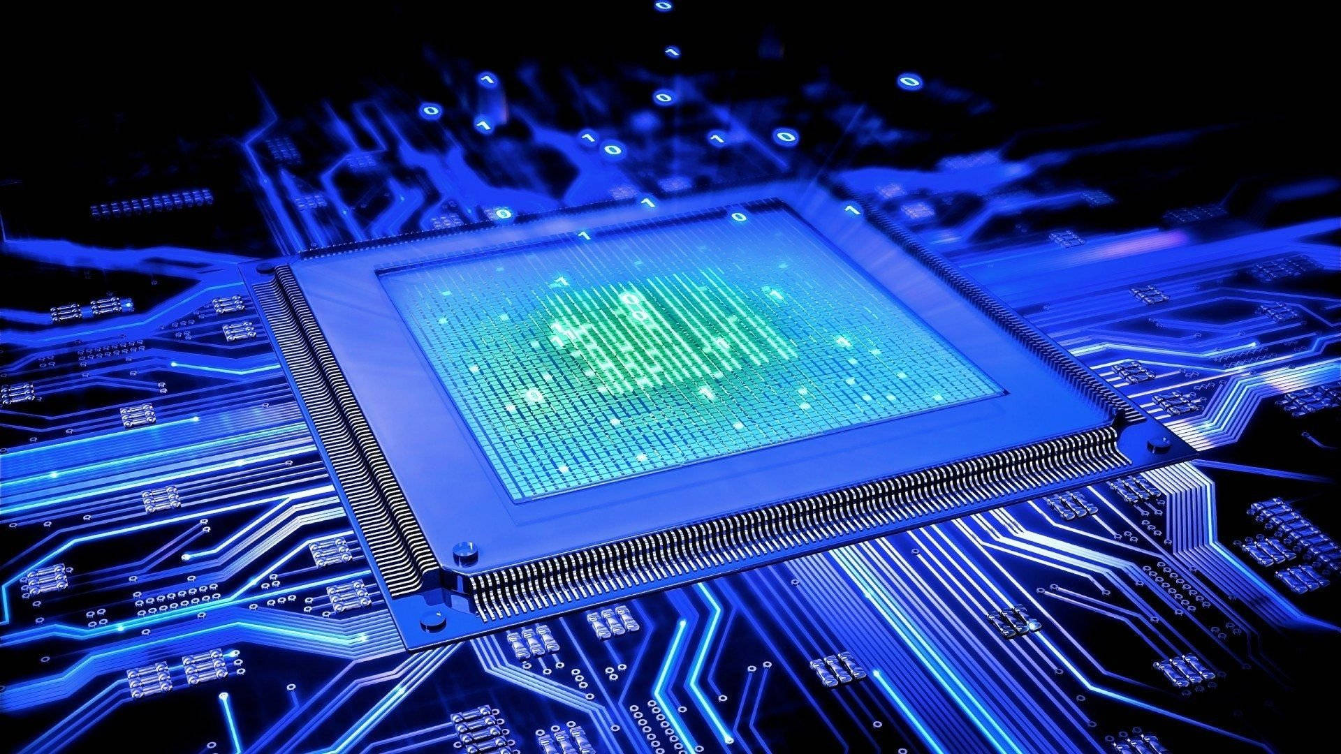 Electronics Glowing Chip