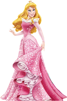 Elegant Animated Princess Pink Dress PNG