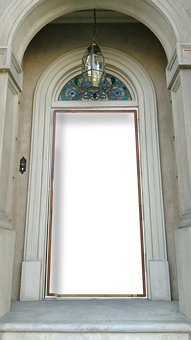 Elegant Archway Entrance Door PNG
