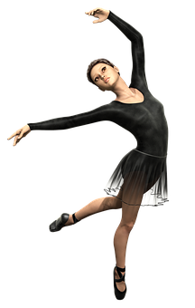 Elegant Ballerina Pose PNG