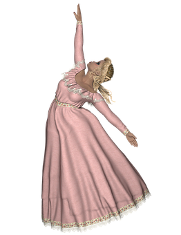 Elegant Ballerina Pose PNG
