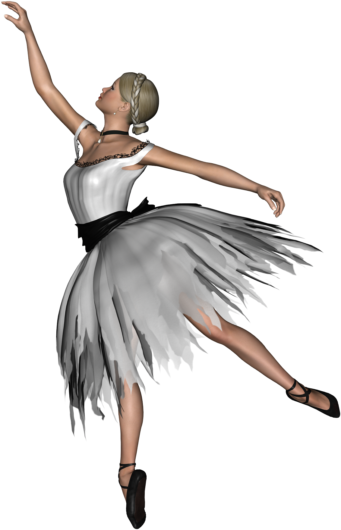 Elegant Ballerina Pose PNG